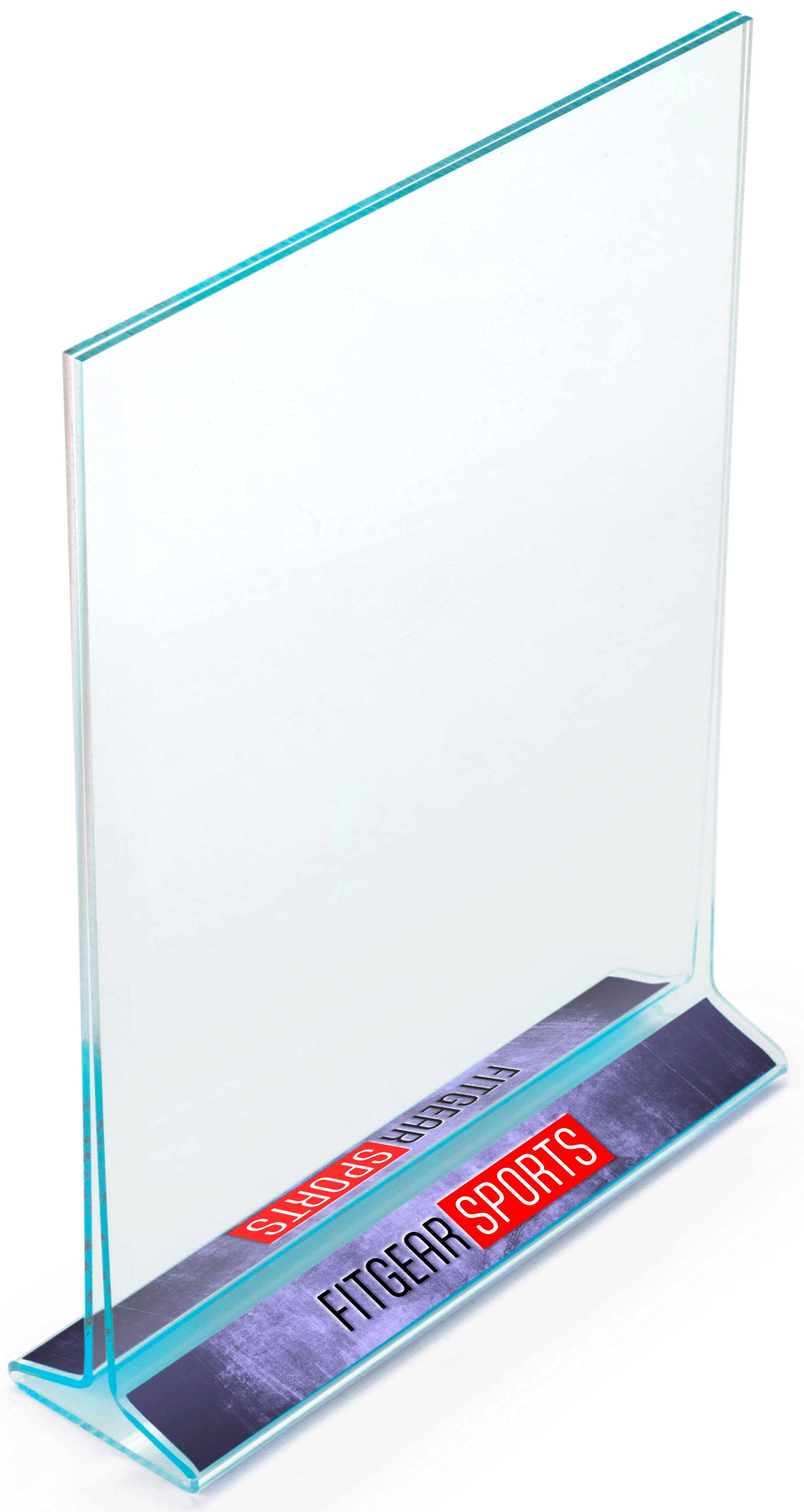 Vertical Stand Up Sign Holder w/ Custom Logo in Use