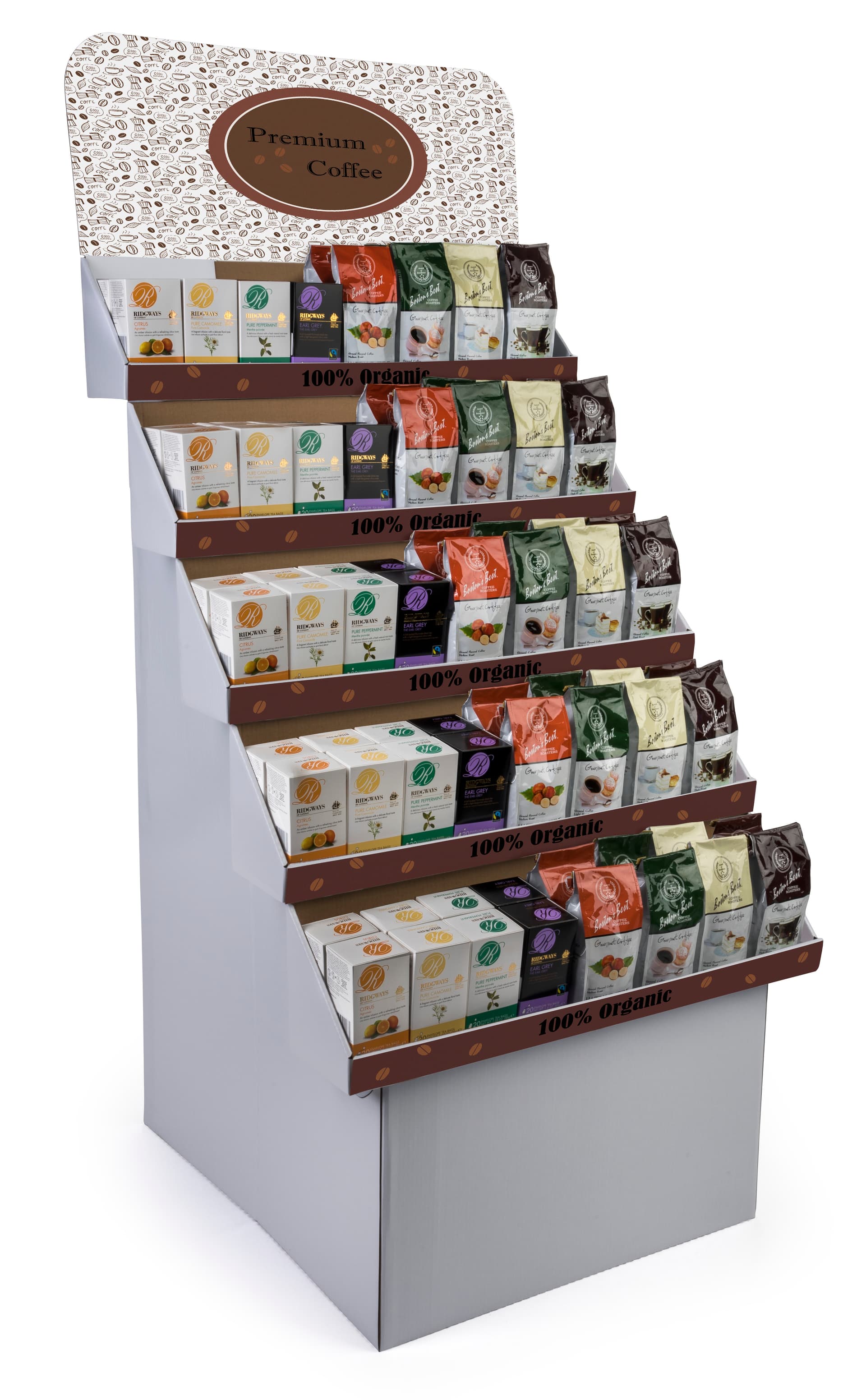 Custom Cardboard Floor Displays Includes Full-Color Advertising Messages