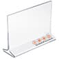 Acrylic Countertop Sign Holder, Custom Printed, T-Style - Clear 