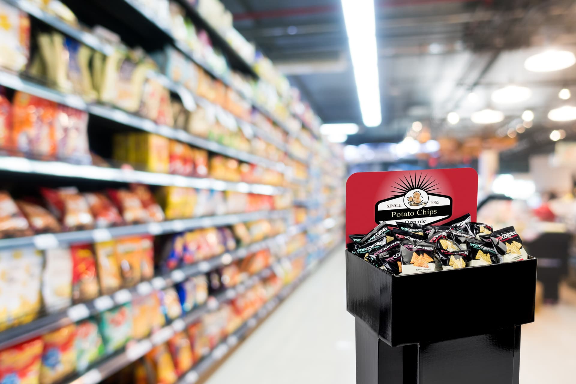Customized Cardboard FSDU Dump Bin for Grocery Stores