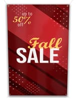 36in wide by 72in tall custom vinyl hanging banners