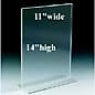 Acrylic Countertop Sign Holder, T-Style Design, Bottom Insert - Clear