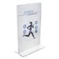 Acrylic Countertop Sign Holder, T-Style Design, Bottom Insert - Clear