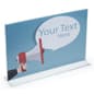 Acrylic Countertop Sign Holder, T-Style Design, Bottom Insert - Clear