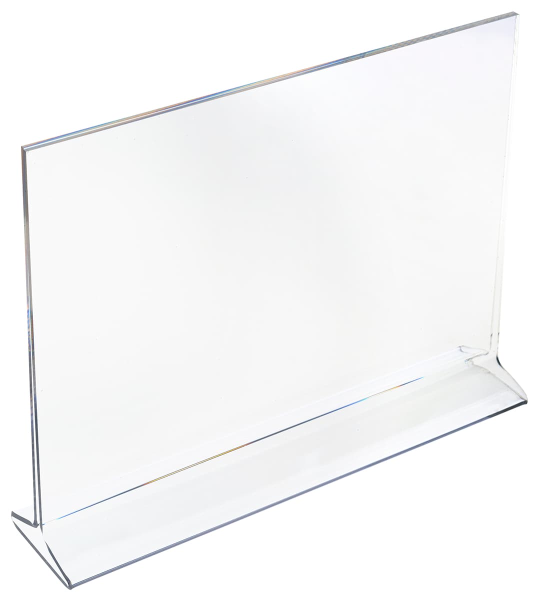 Recycled acrylic tabletop sign holders with clear color style