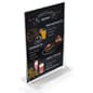 Recycled Acrylic Countertop Sign Holder, Top Insert, T-Style Design - Clear