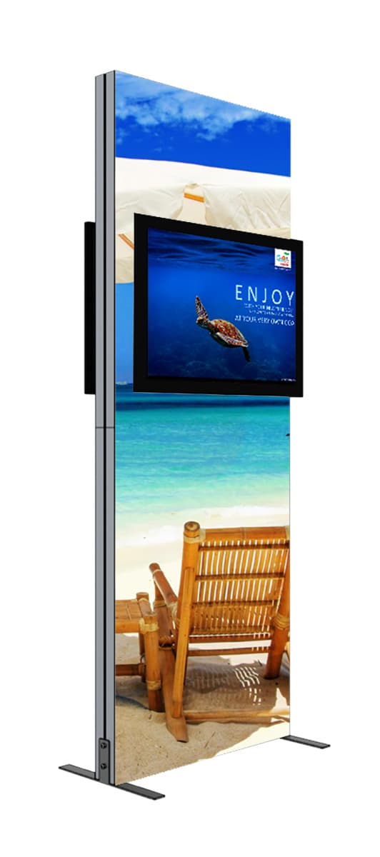 Backdrop TV Stand with Double Sided Graphics
