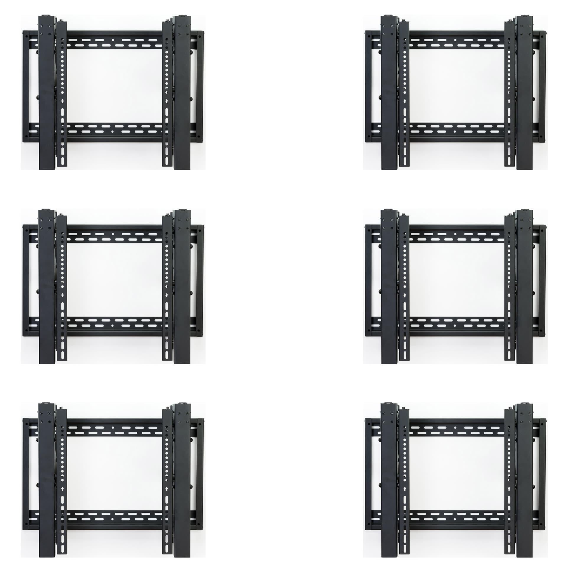 Video wall display 3x2 brackets with anti-theft protection