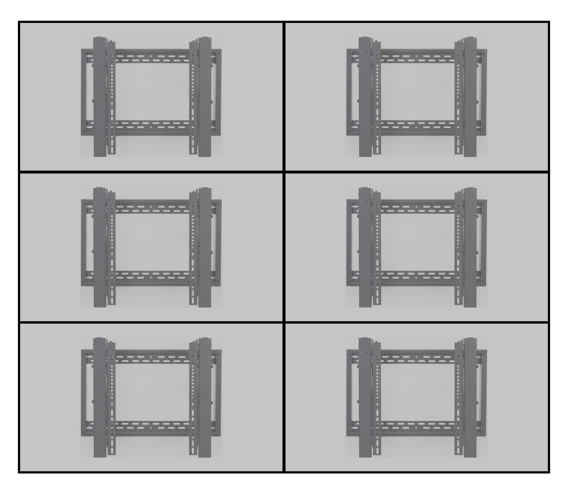 Video wall display 3x2 brackets with installation hardware included