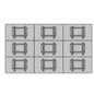 Video Wall Mount for (9) 45" - 70" TV Screens, Tilting Pop-Out Bracket - Black