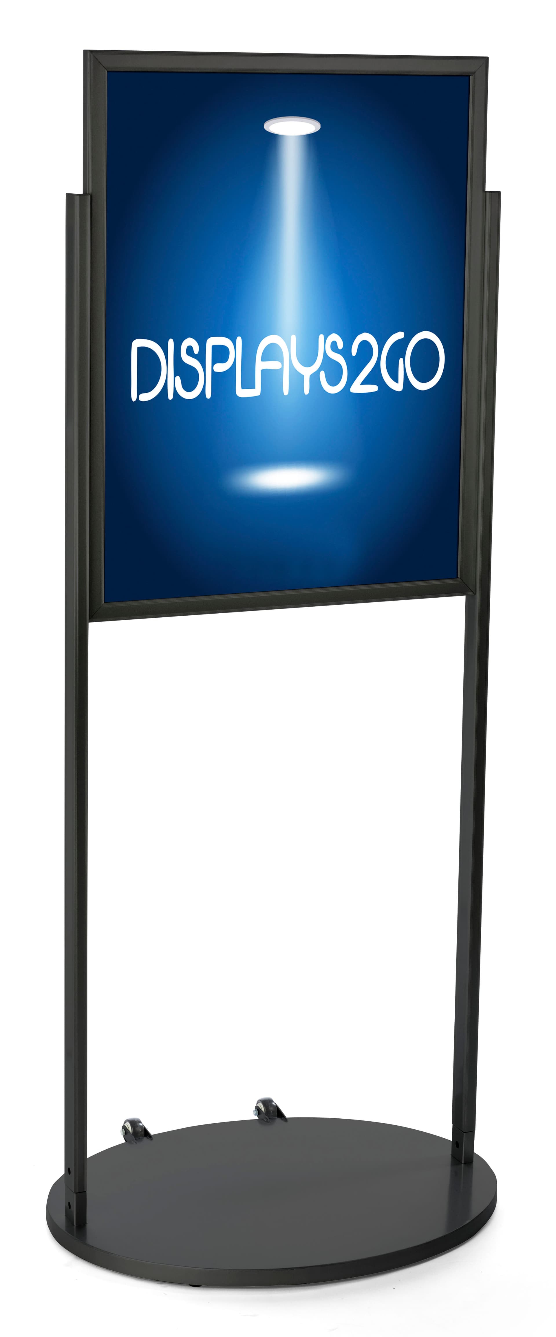 Black 22 x 28 Wheeled Poster Stand, Portable