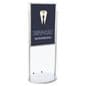 Floor Standing Poster Holder, Top Loading, Double-Sided, Wheels