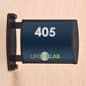 Curved Sign Holder, Wall or Ceiling, Doubled Sided, Snap-out Lens - Black