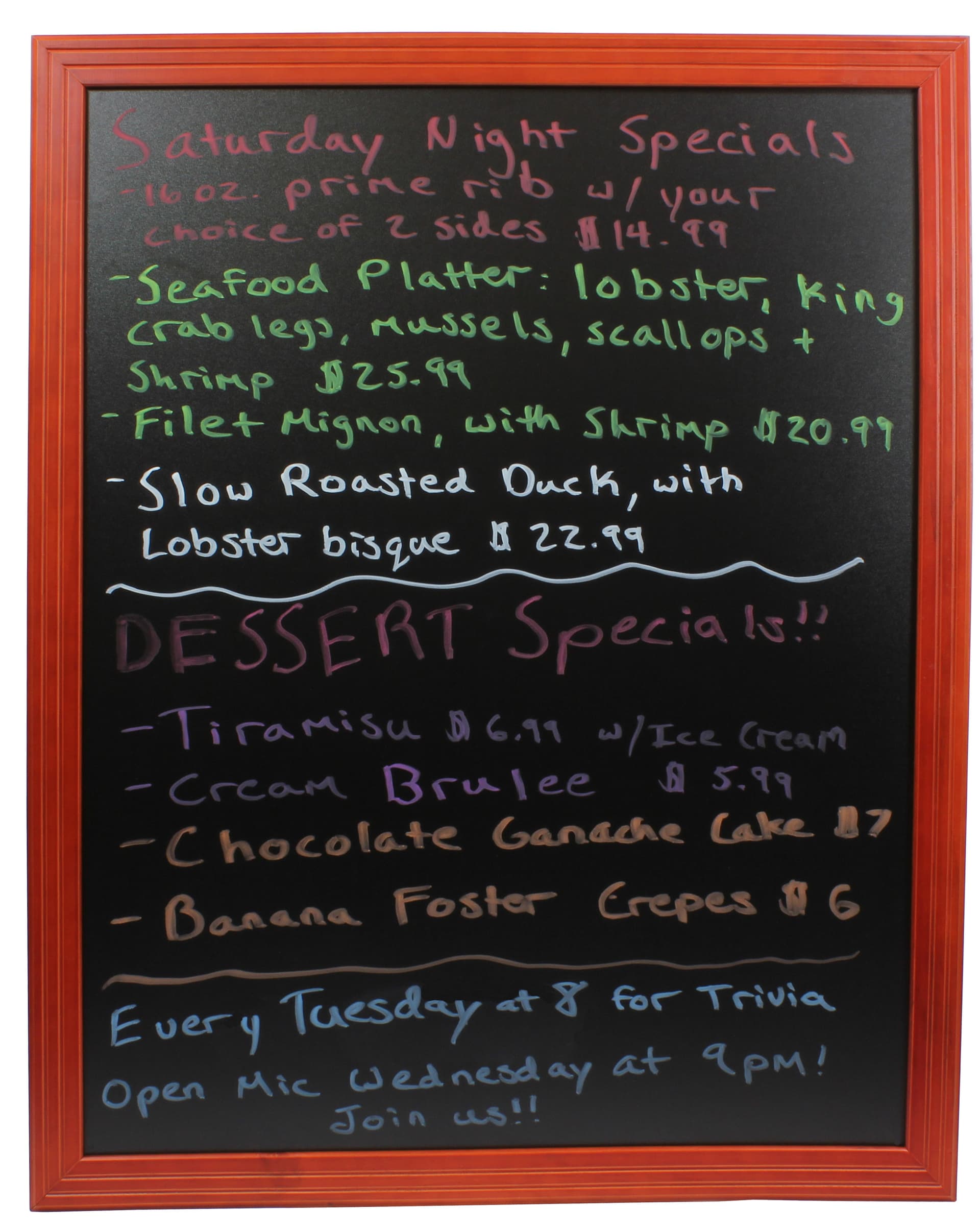 Wood Frame Chalkboard