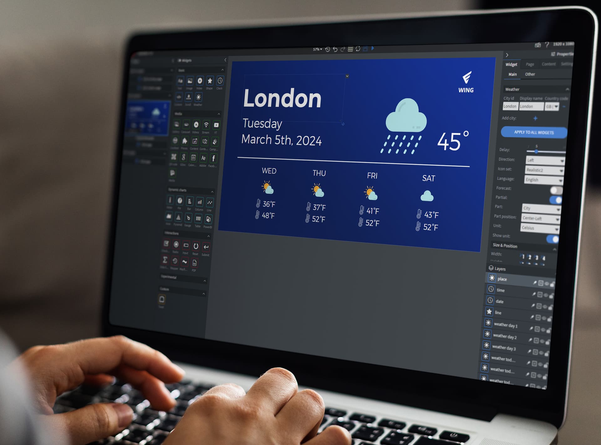Interactive Digital Display with 100s of templates to choose from thanks to Wallboard content management software