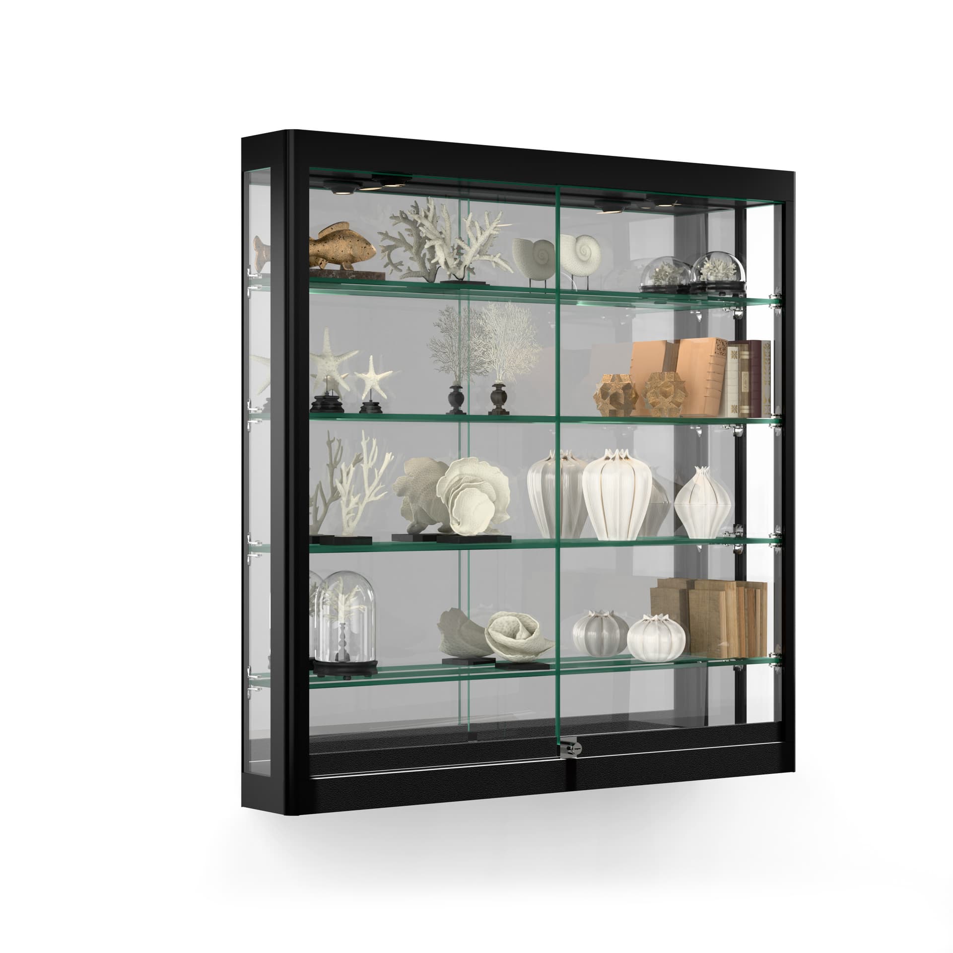 LED Wall Showcase, Black Finish