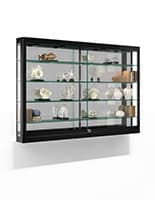 LED Wall Showcase Cabinet, Mirrored Backing