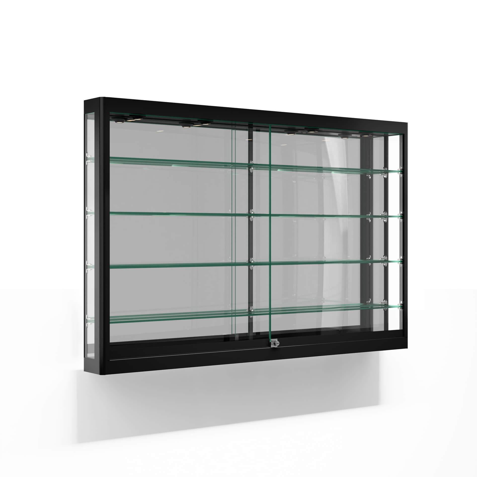 LED Wall Showcase Cabinet with 4 Ceiling Lights