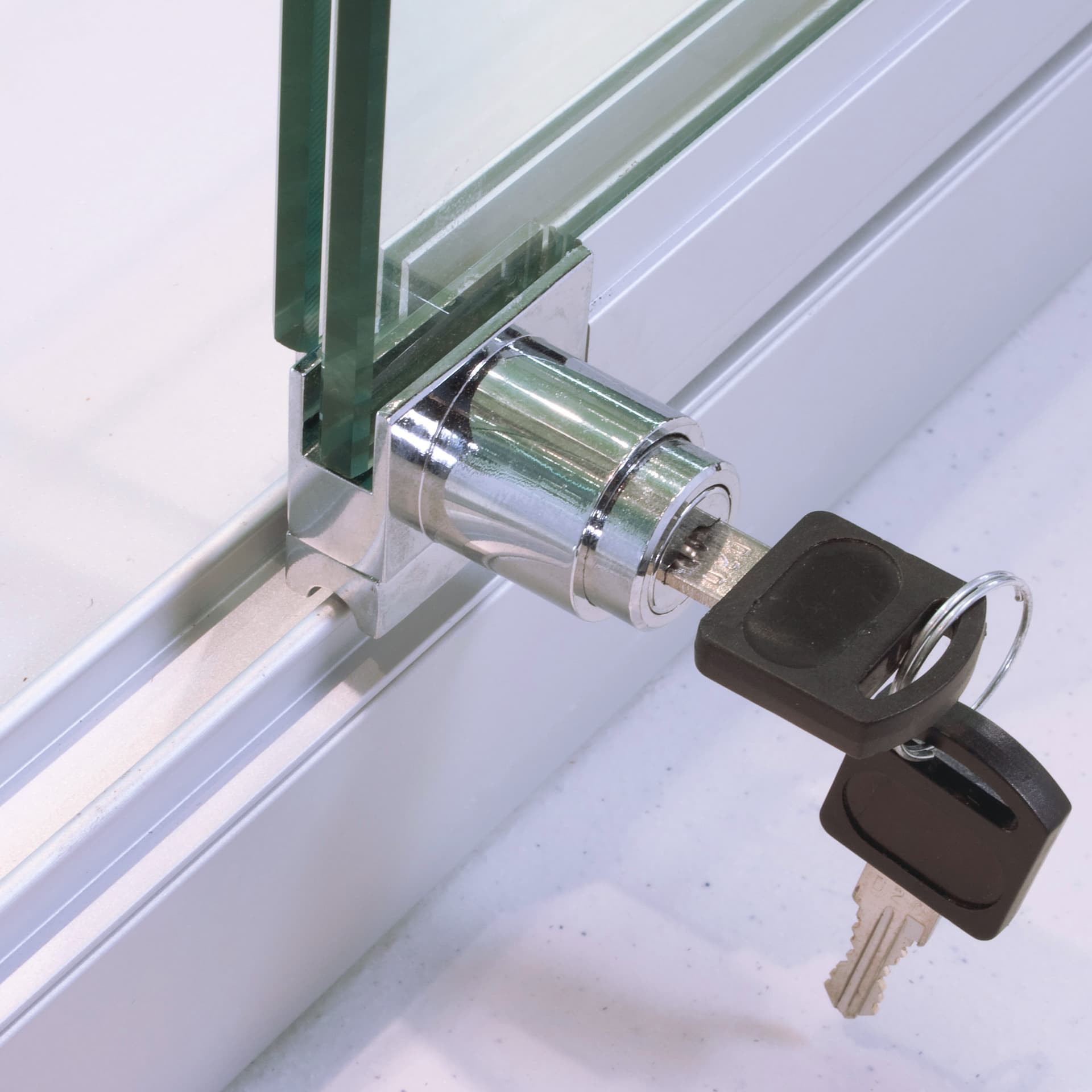 Wall Mounted Display Cabinet with LED Lights with Lock & Keys