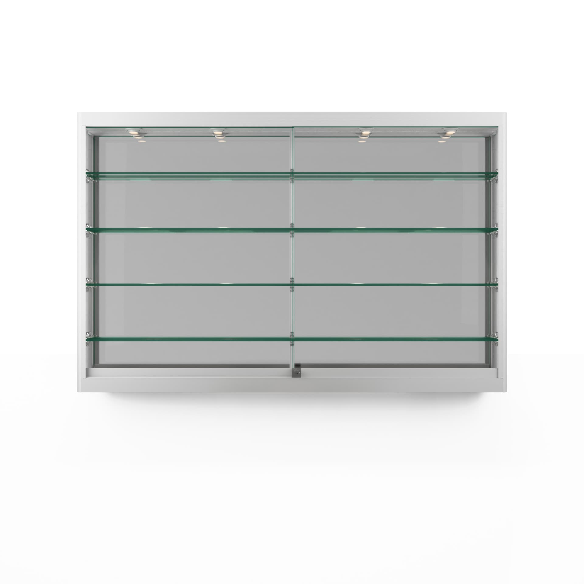 Wall mounted display cabinet with led lights