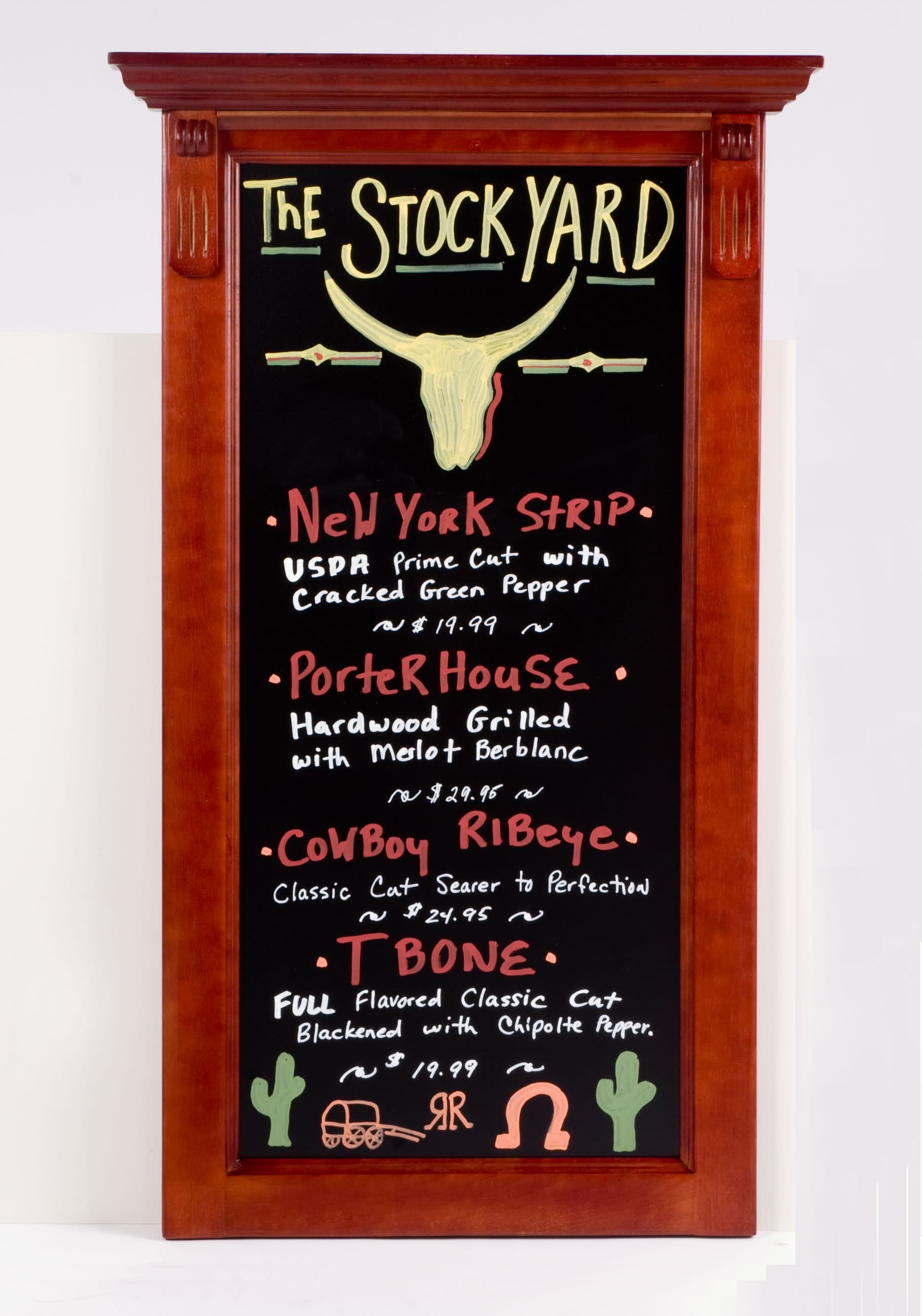 write-on chalkboard