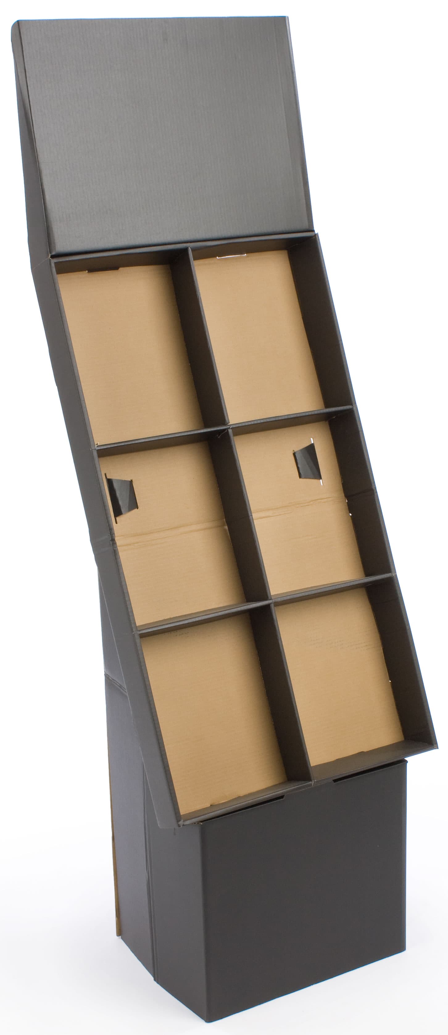 Retail Store Display: Corrugated Black Cardboard