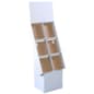 3-Tiered Cardboard Magazine Floor Stand, 8.5"w, Header, Ships Flat