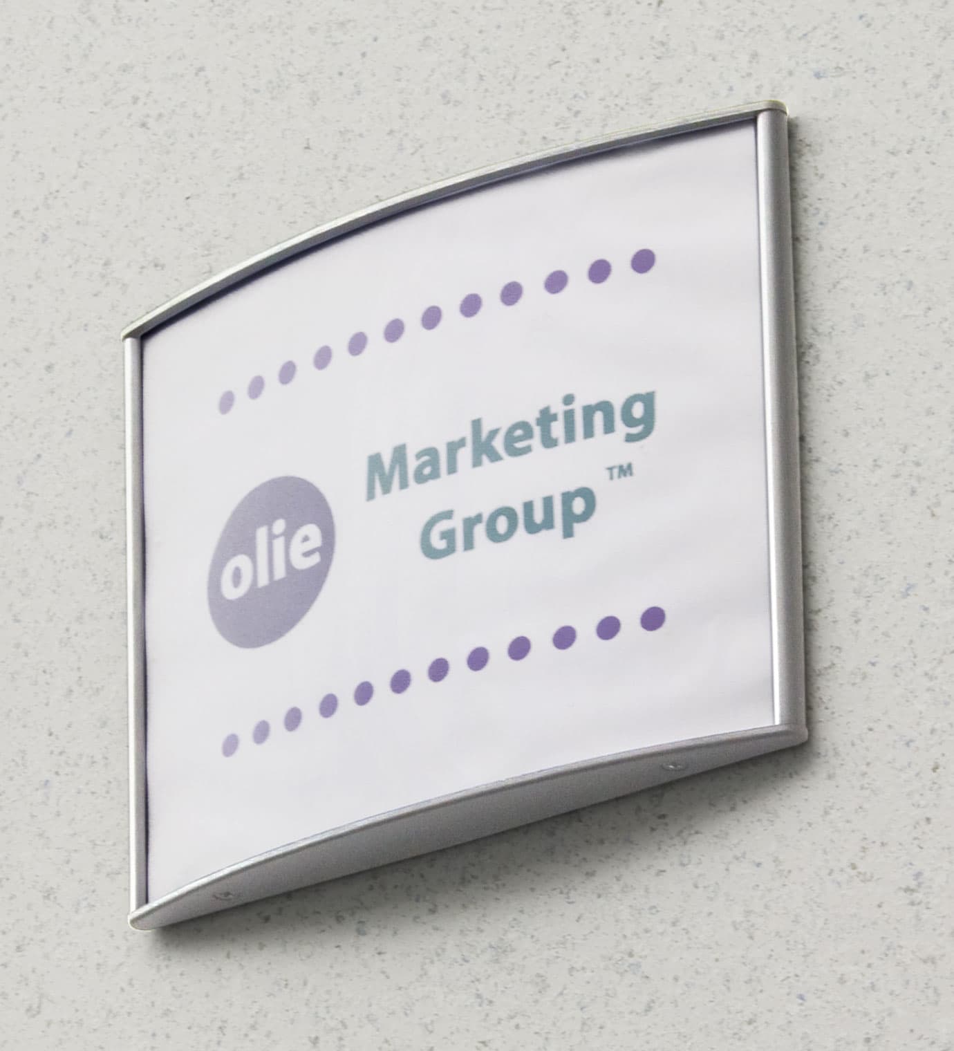 Door Sign For 6"w x 7-1/2"h Graphics (Silver Finish)