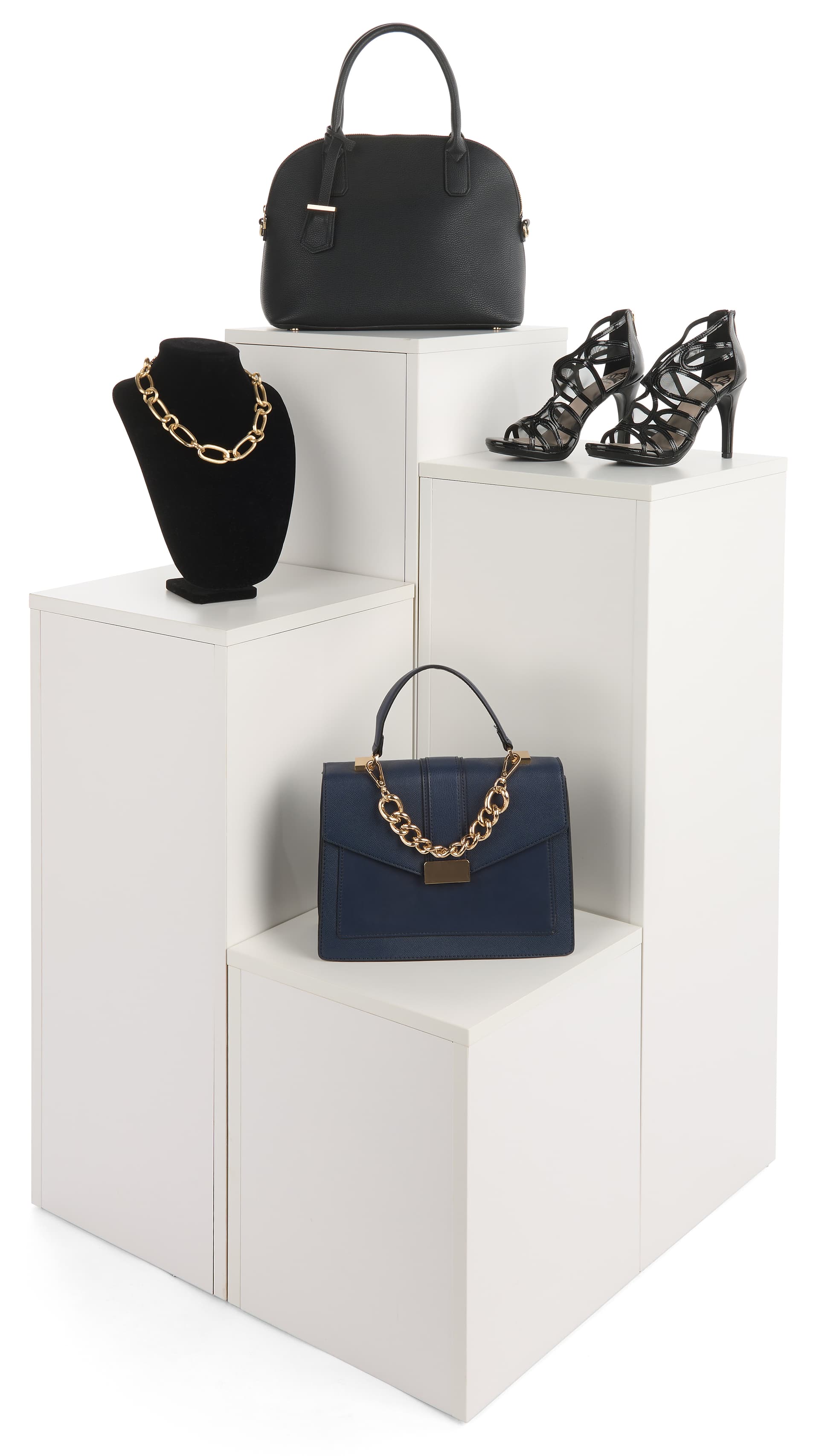Jewelry Display Risers in Use