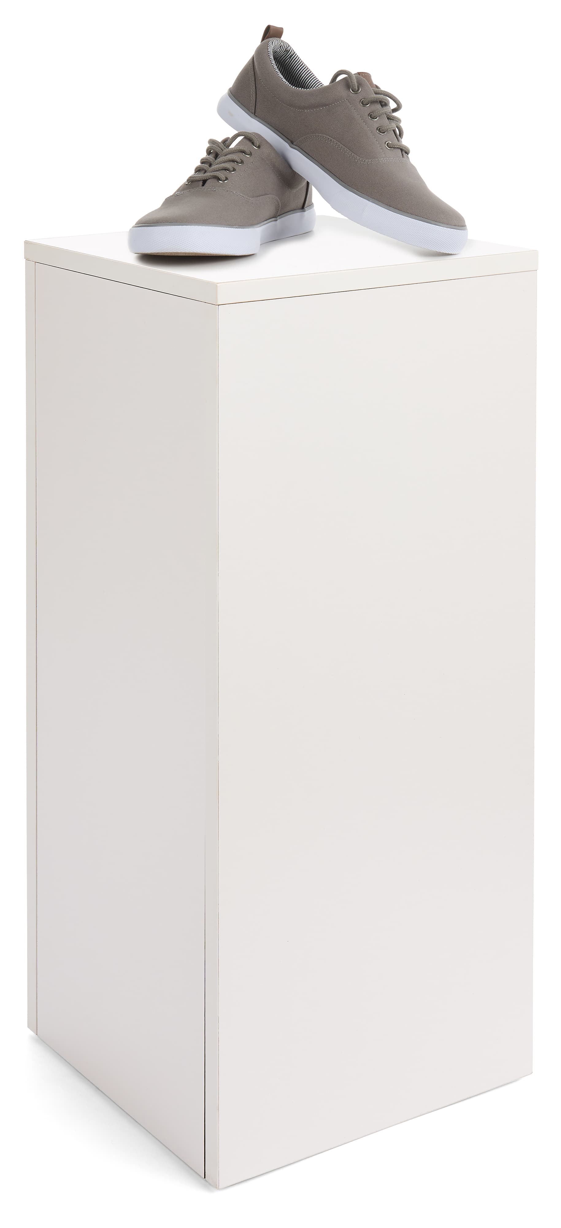 White Display Cube in Use