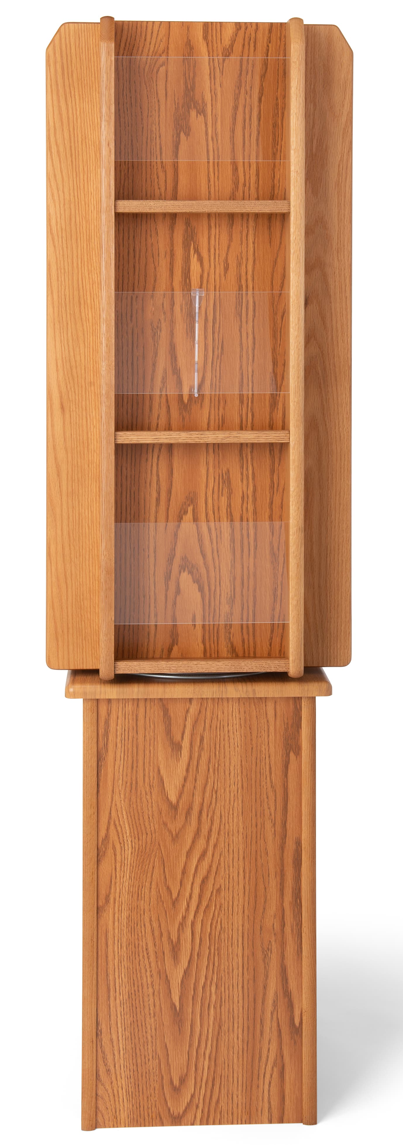 Wood magazine rack with pocket dividers 