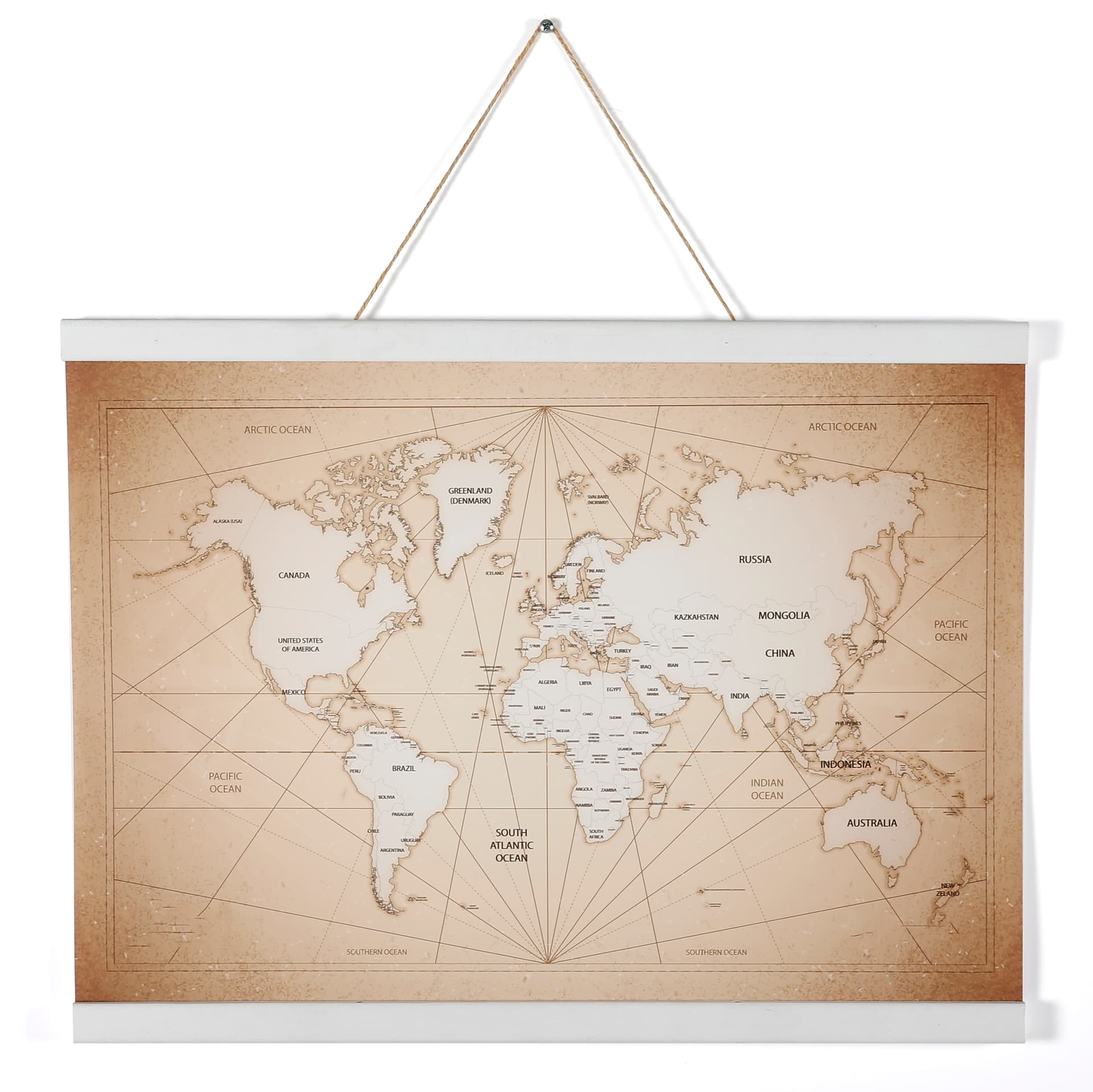 Wood magnetic poster hanger with hanging placement style