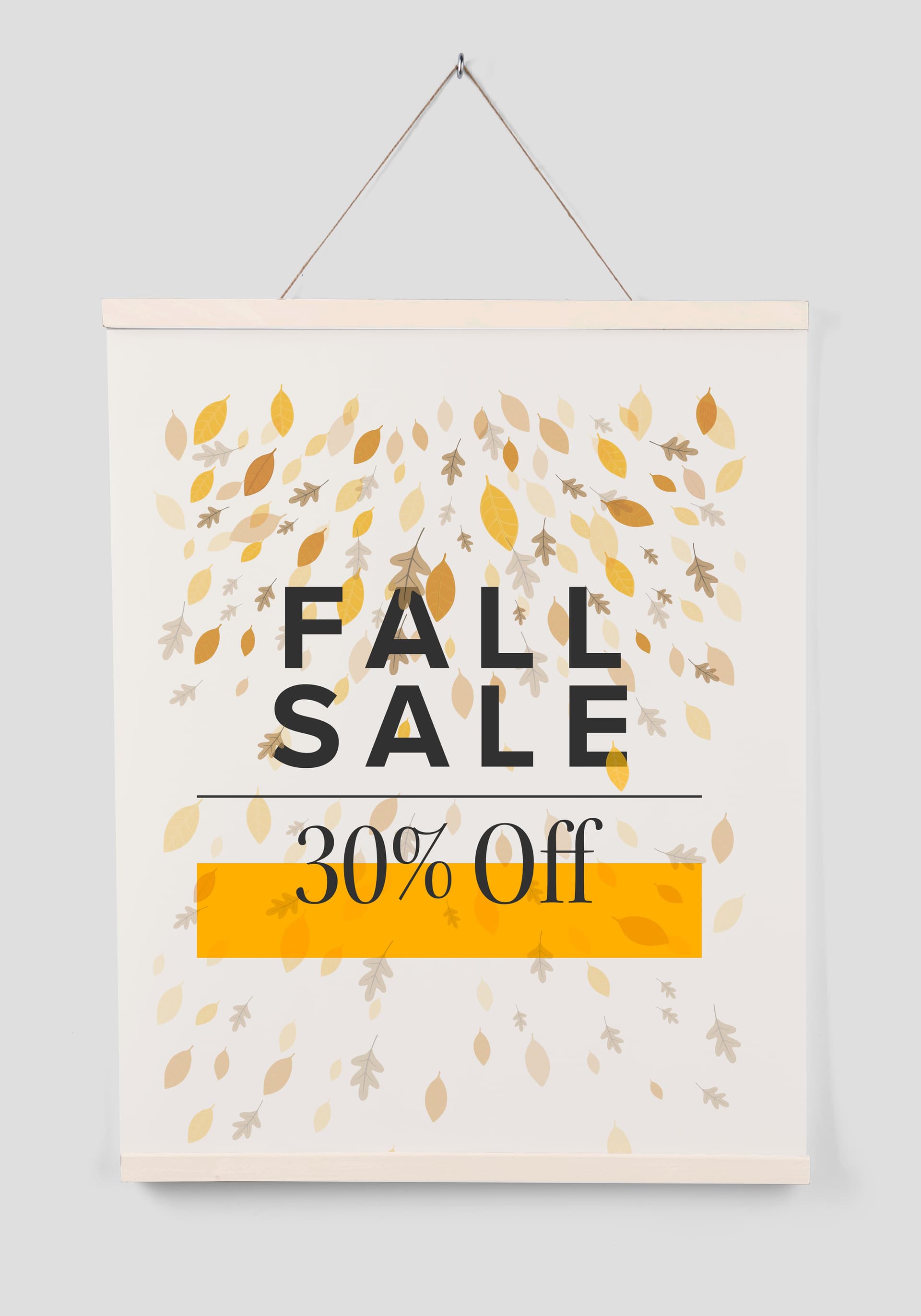 Wood magnetic poster hanger for 22 inch signs and posters