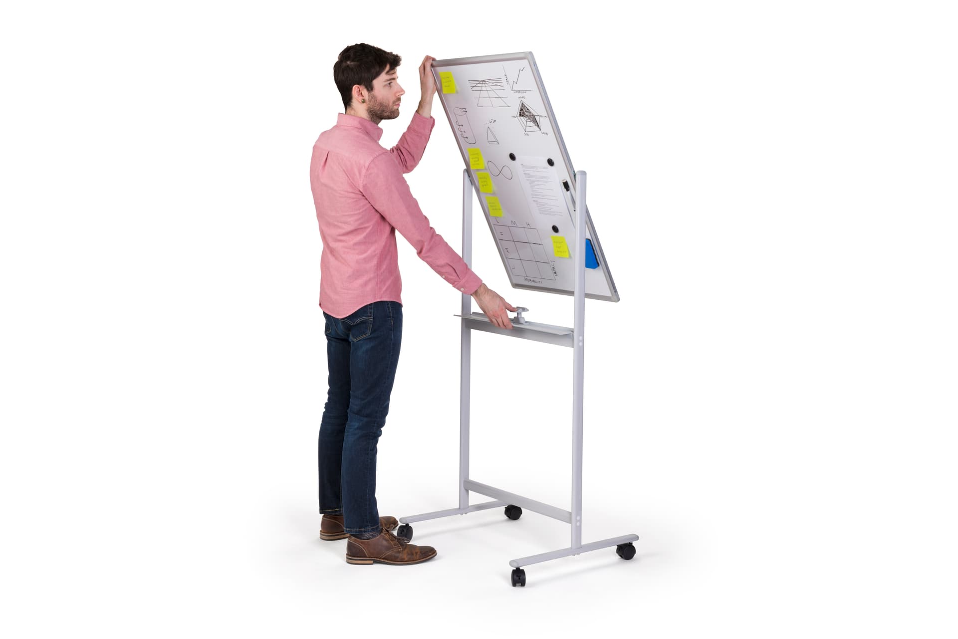 Reversible portable whiteboard