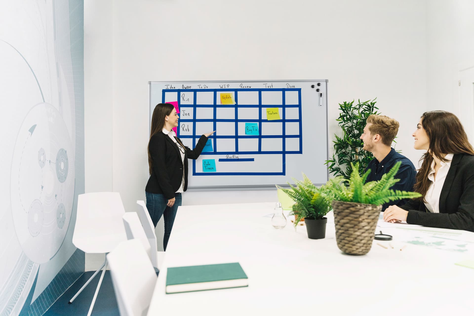 Large magnetic whiteboard