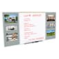 Combination Bulletin Board and Whiteboard w/ Eraser and 4 Color Markers - White/Gray