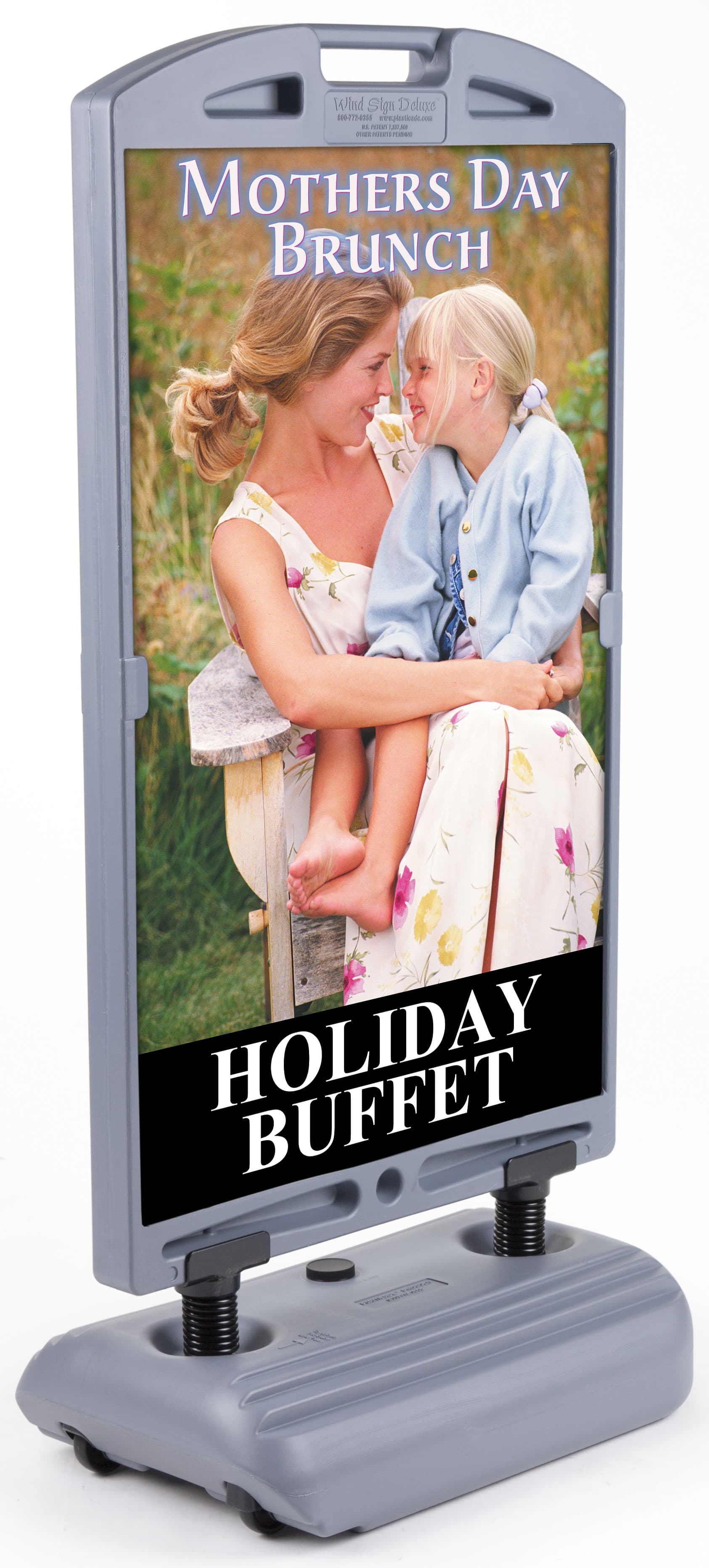 Wind Resistant Portable Sidewalk Signs With Fillable Base