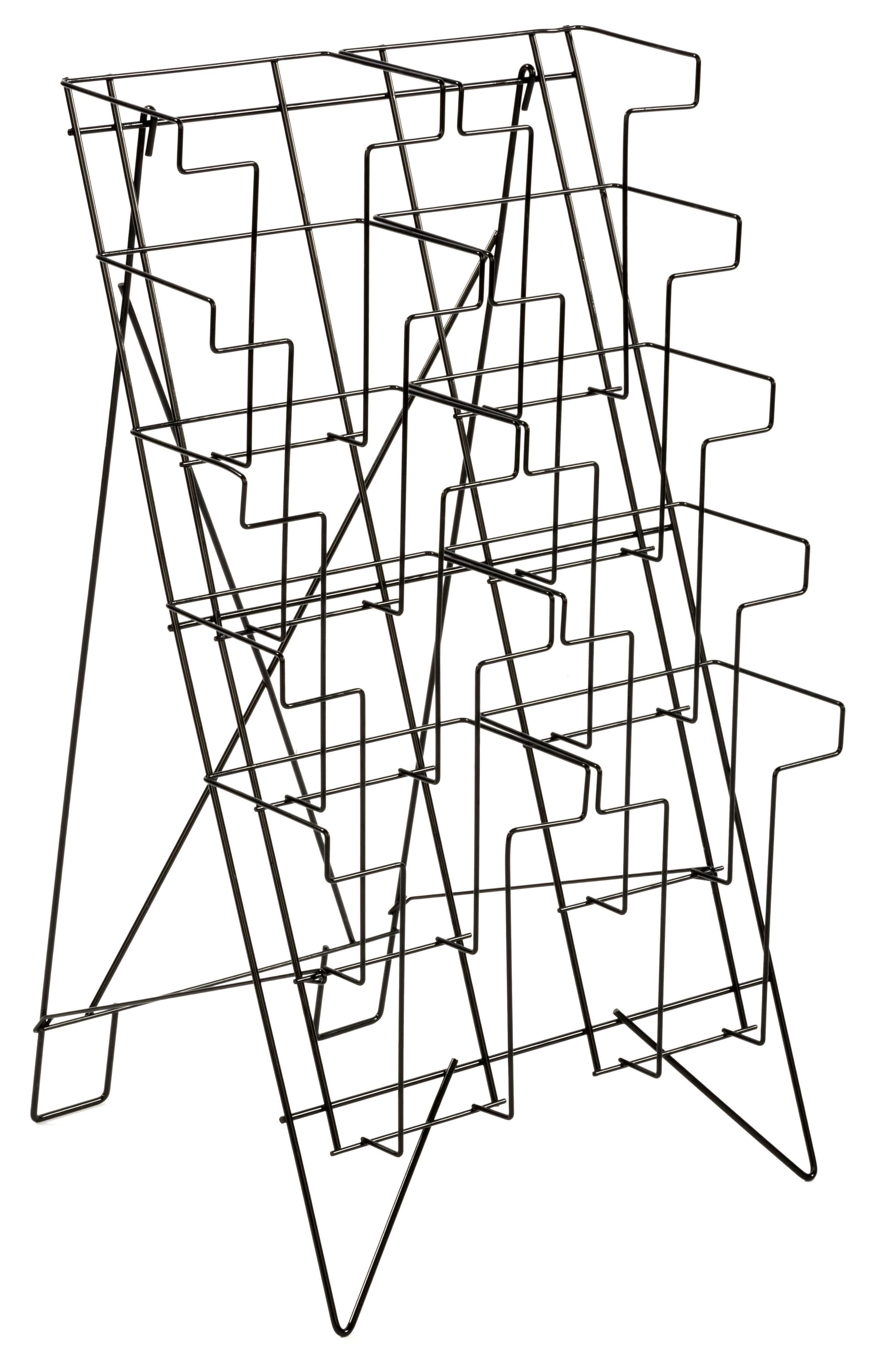 Metal Wire Magazine Holder, Black Finish