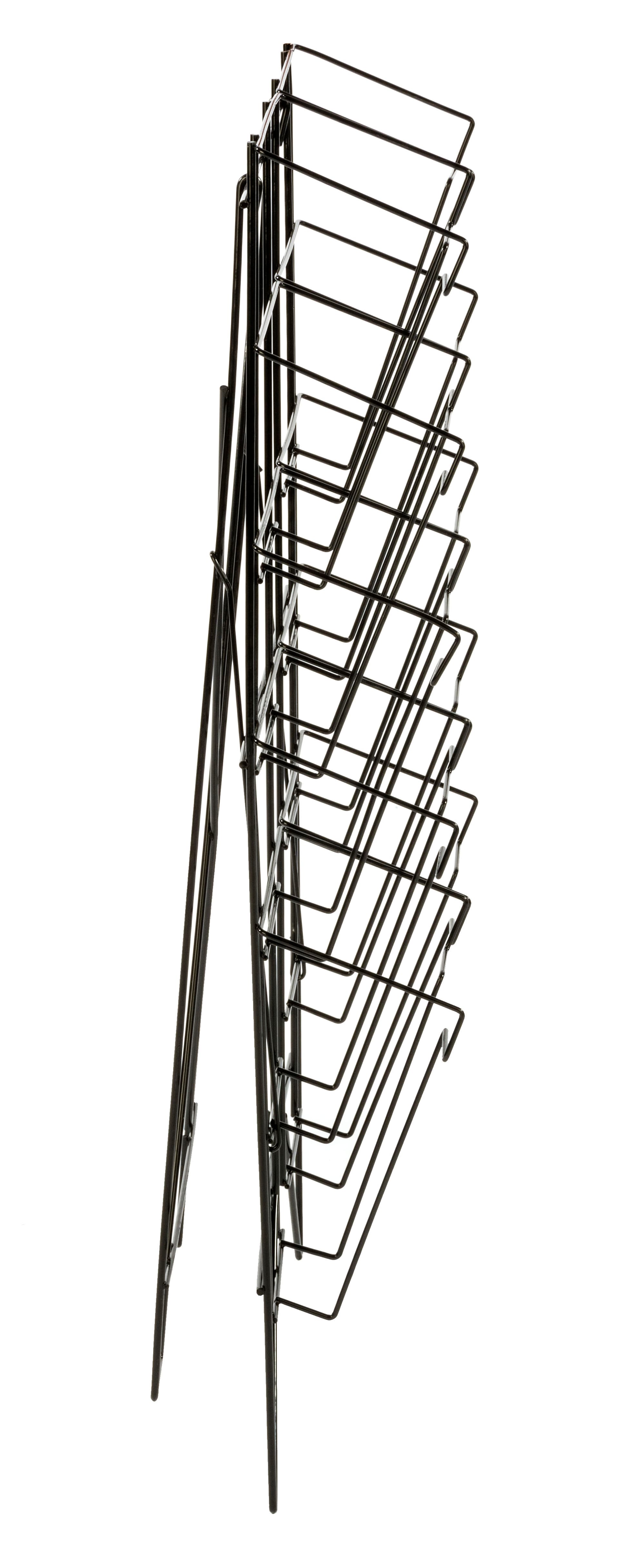 Metal Wire Magazine Holder, Folds for Storage