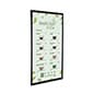Recycled Acrylic Wall Mounted Sign Holder, Black Border - Clear