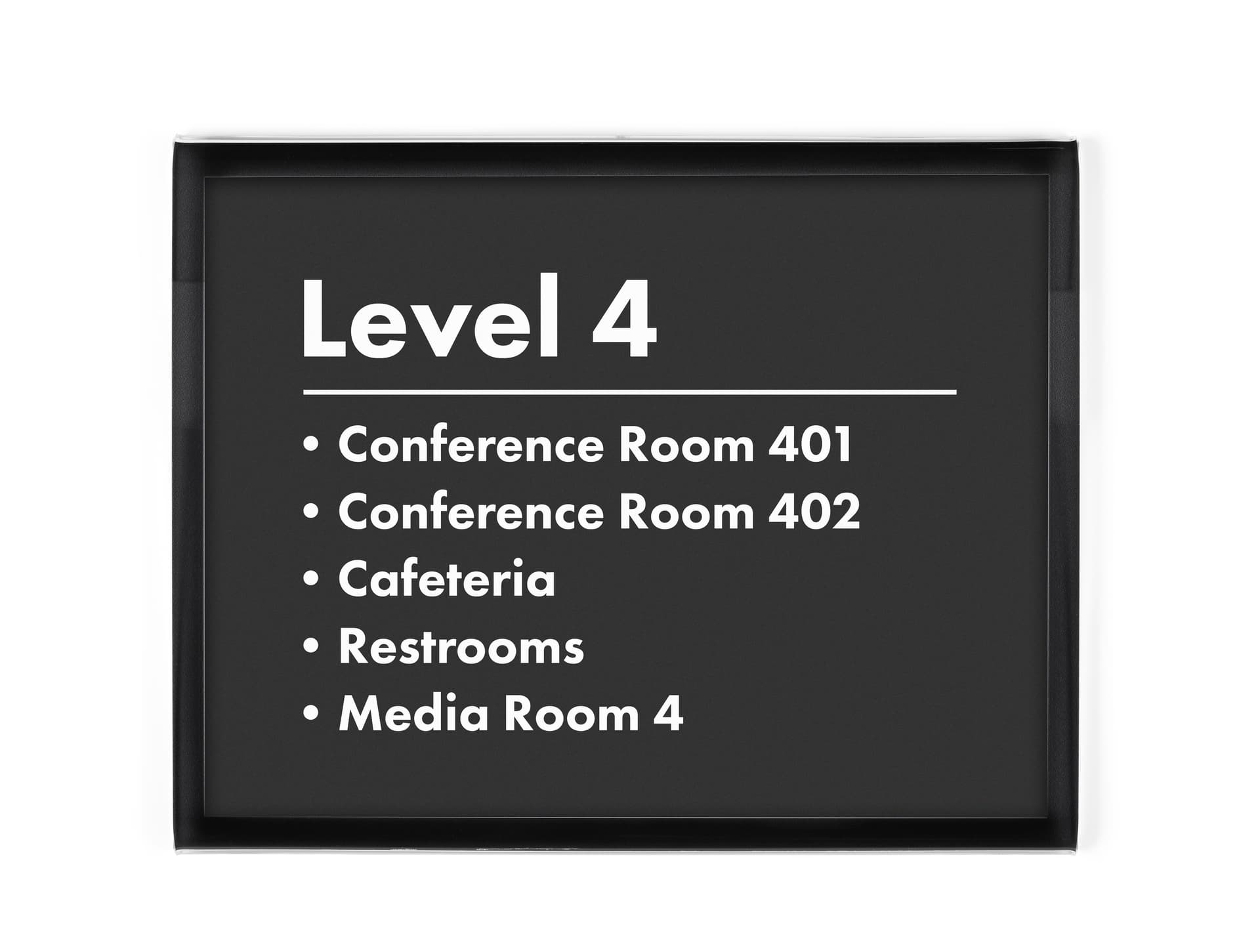 Sign holder with wayfinding signage