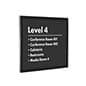 Recycled Acrylic Wall Mounted Sign Holder, Black Border - Clear