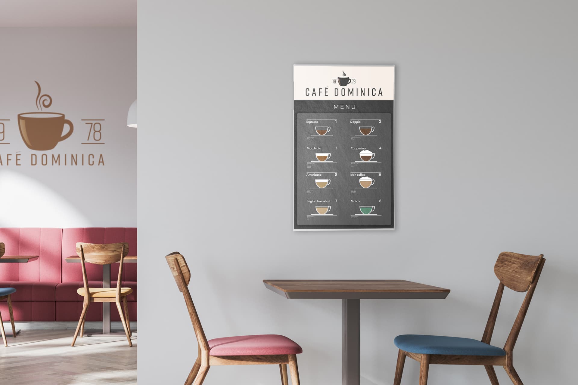Wall mounted sign holder 