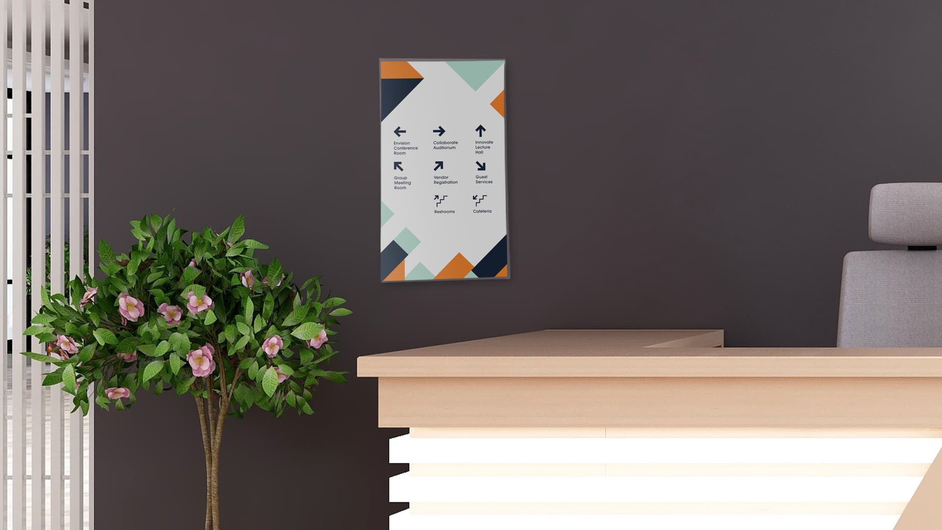 Acrylic poster display for wall