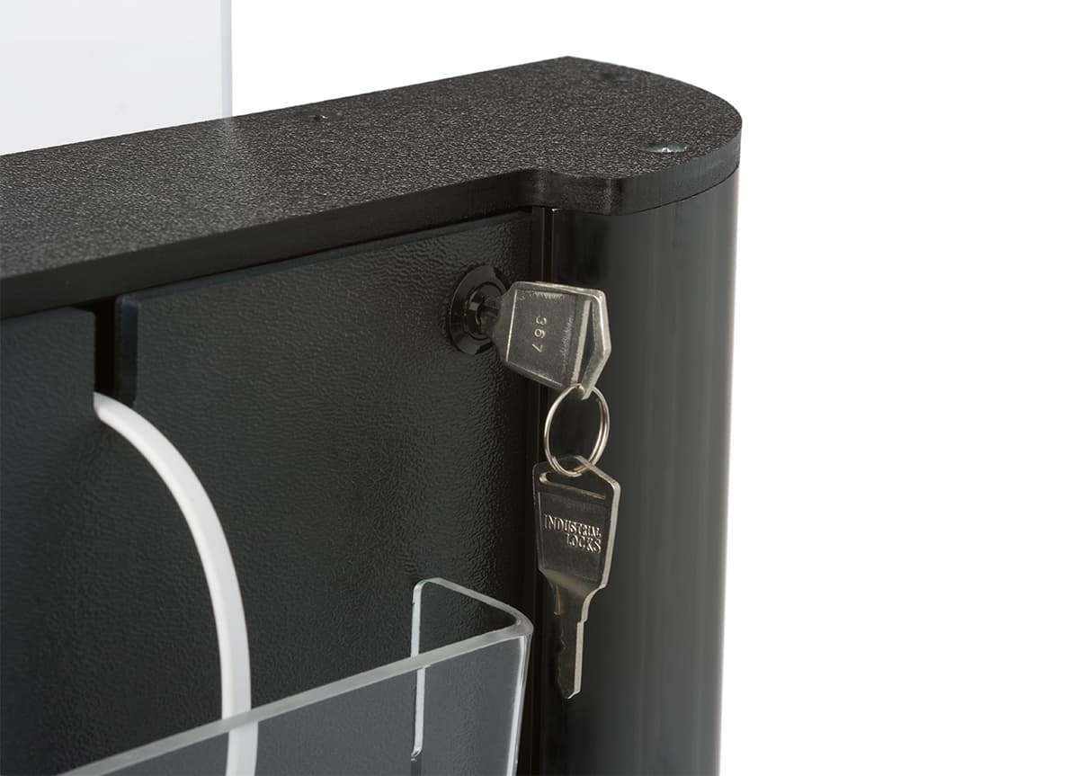 Airport Charging Station with Locking Panel