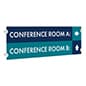 30" x 10" Recycled Acrylic Wall Mounted Sign Holder with Standoffs & Magnets - Clear