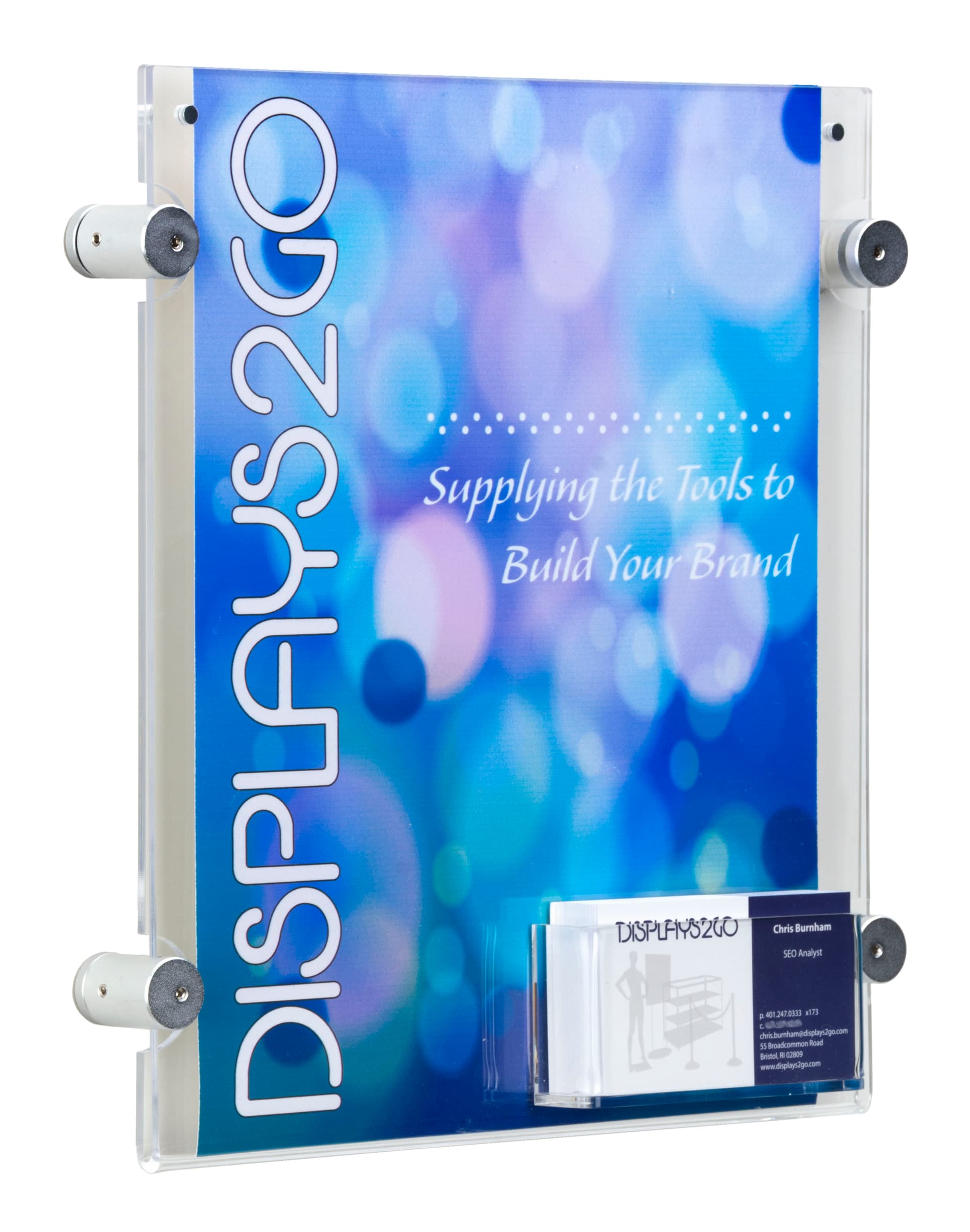 Durable 8.5” x 11” Sign Frame with Business Card Pocket