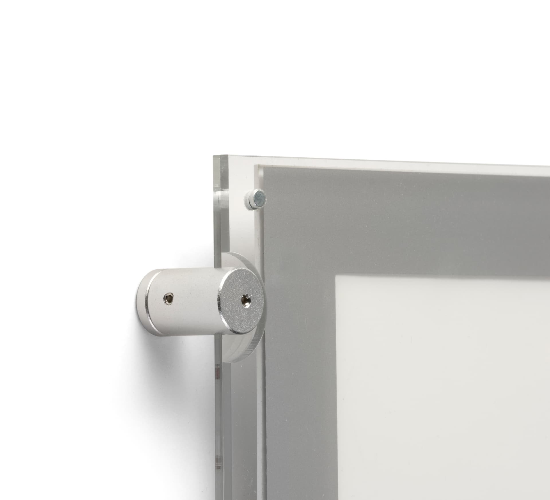 Lightweight Light Box Display with Silver Standoffs