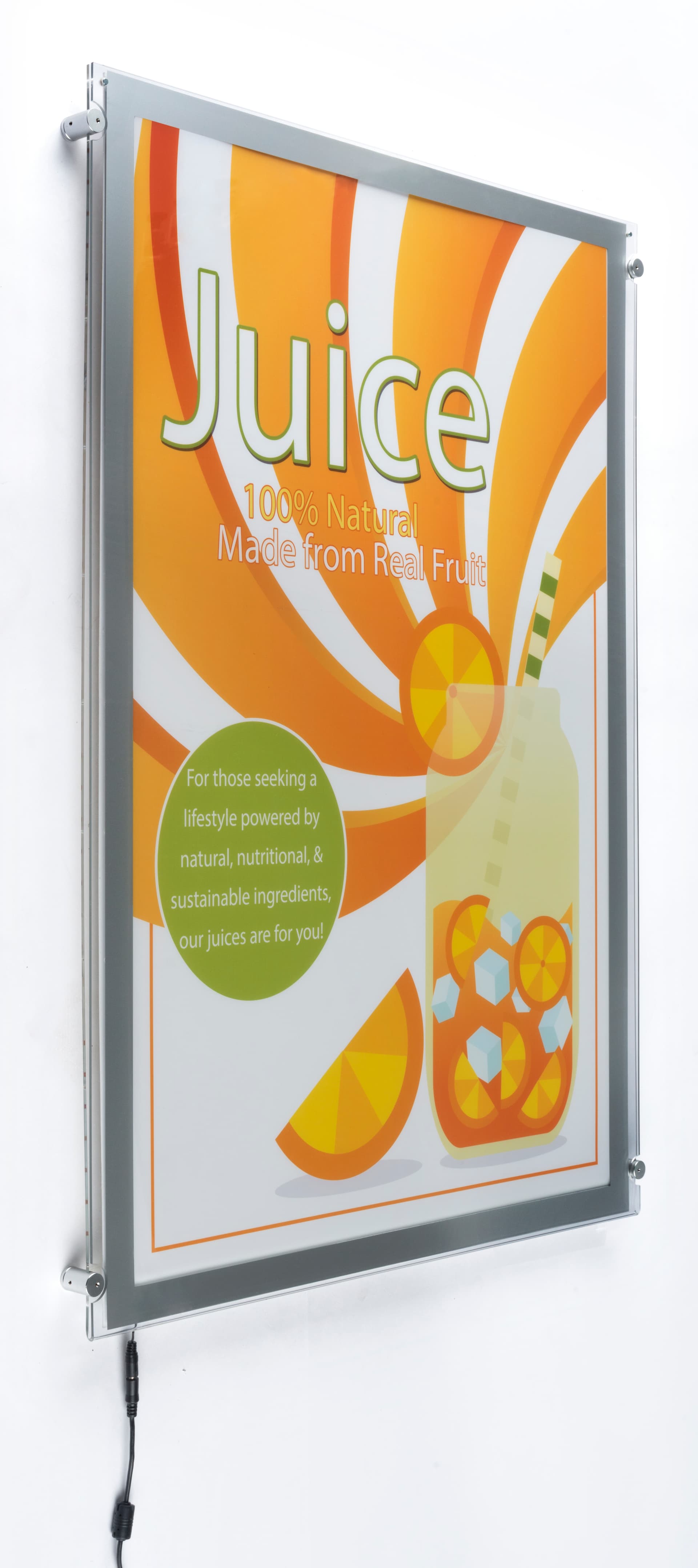 Lightweight Light Box Display with Low Profile