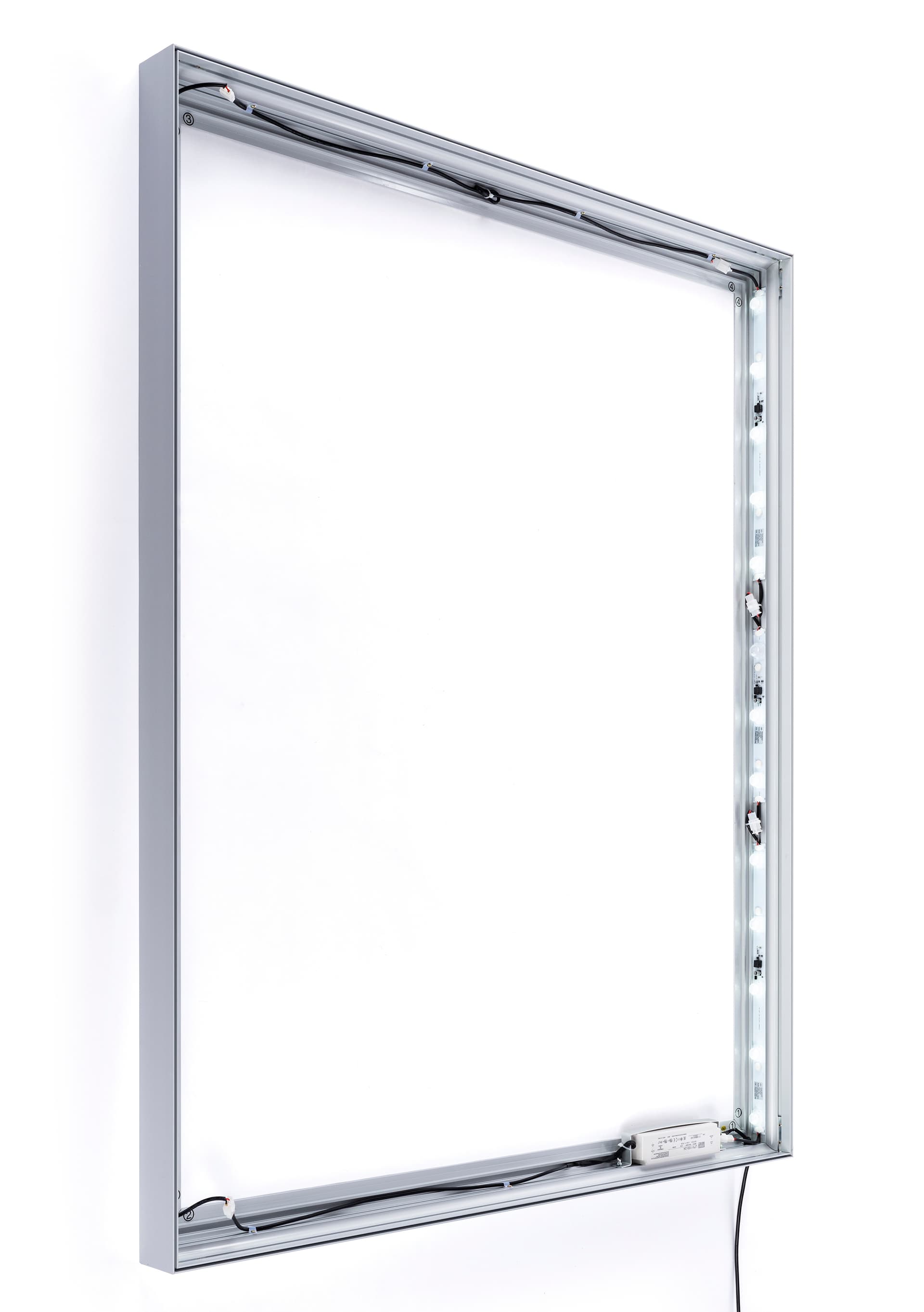 Backlit SEG fabric signage frame large format 48in wide by 60in tall